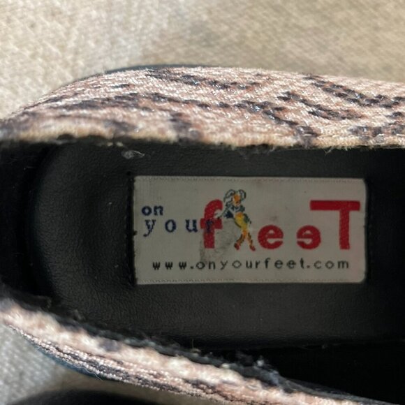 Vintage Y2K On Your Feet Animal Print Leather Slip-On Mules/Clogs Sz 8.5 - Picture 7 of 11